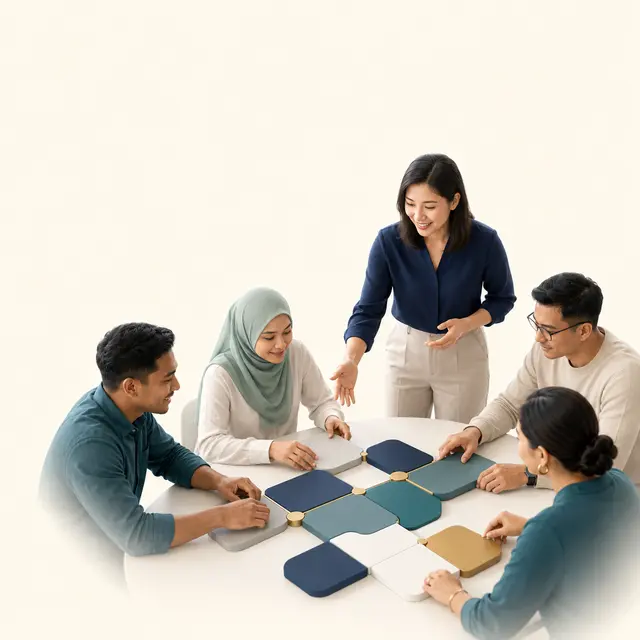 Facilitator guiding an inclusive group discussion