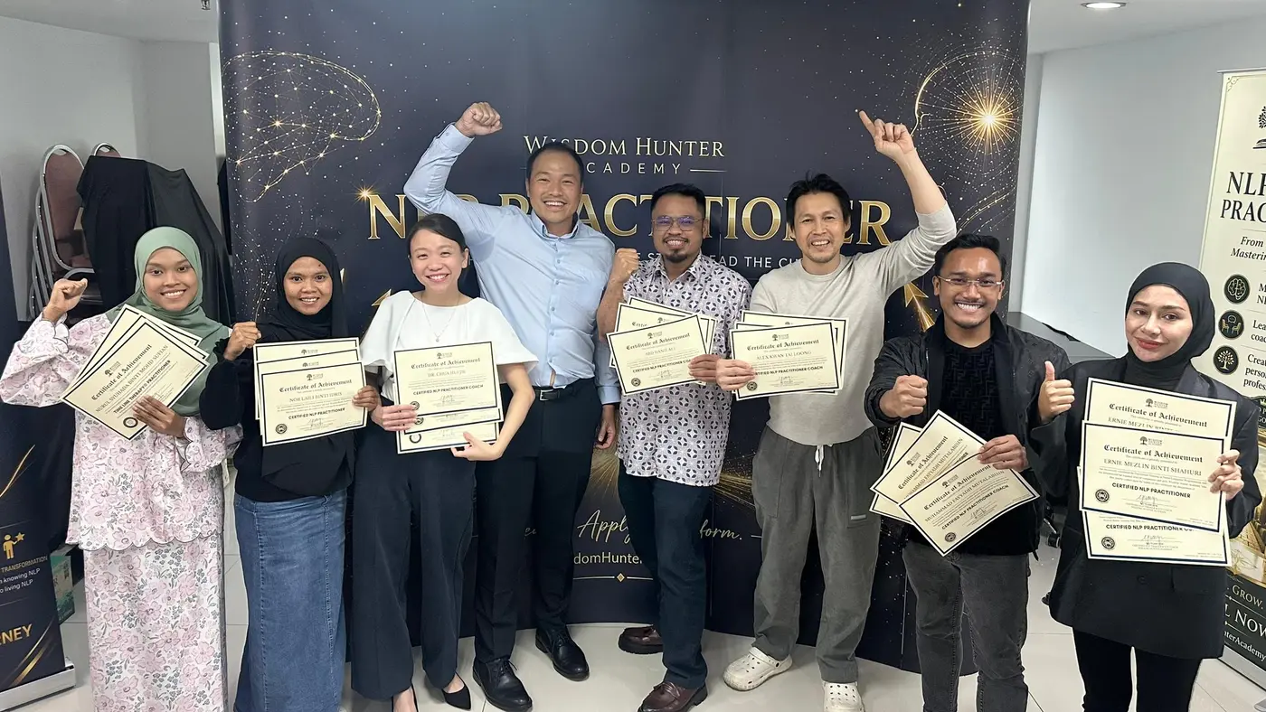 July 2026 NLP Practitioner graduates with their certificates